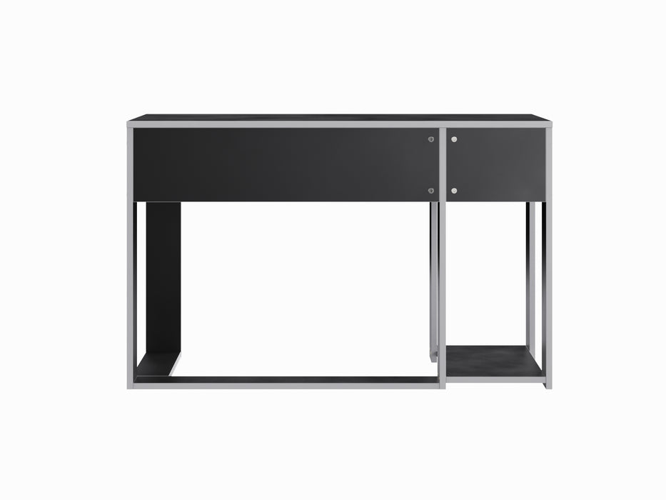 Ryker Gaming Desk Computer Table Workstation, Black With Grey Trim