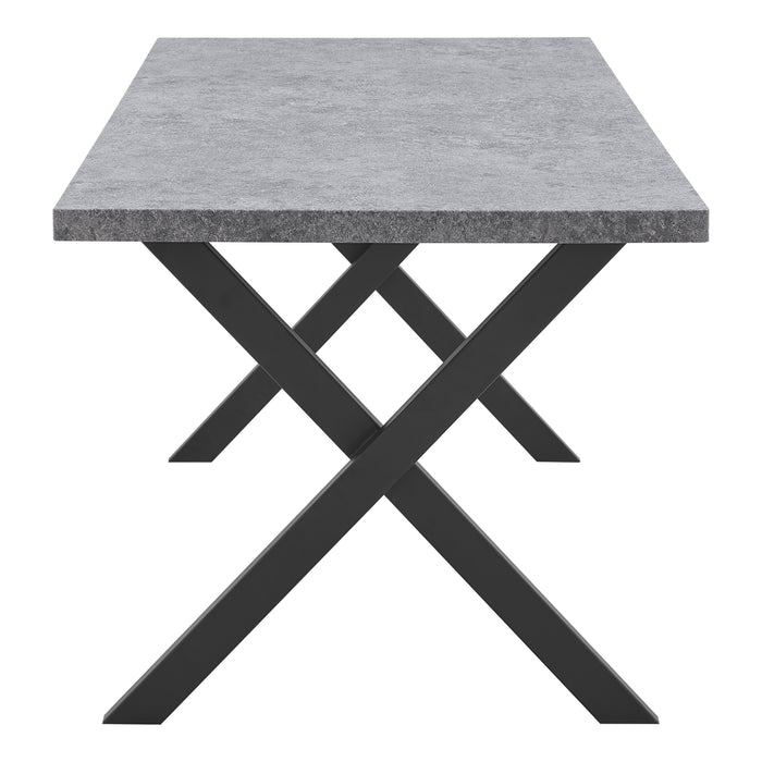 Wooden Dining Effect Kitchen Home Furniture, Small Concrete Table Only