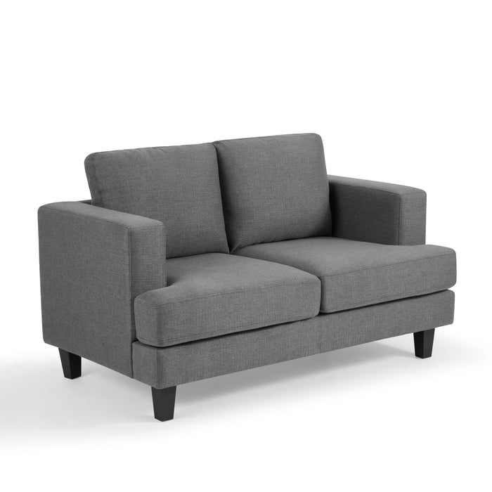 Dale 2 Seater Sofa, Dark Grey Linen Fabric