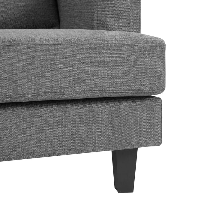 Dale 2 Seater Sofa, Dark Grey Linen Fabric
