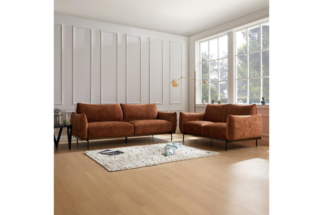 Abbey 3 Seater Sofa, Luxury Rustic Orange Velvet