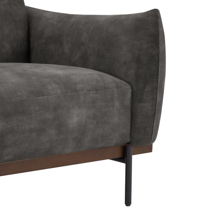 Abbey 2 Seater Sofa, Luxury Steel Grey Velvet