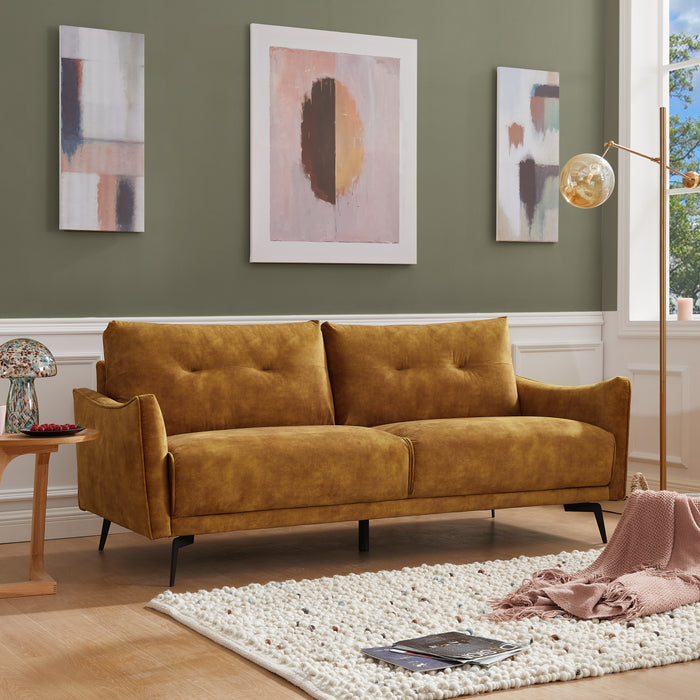 Kensington 3 Seater Sofa, Luxury Gold Velvet