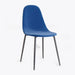 Tadley Blue Velvet Dining Chair Accent Chair With Black Metal Legs