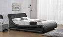 Galaxy Black/White Double King Size Ottoman Bed