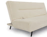 Ashley 3 Seater Sofa Bed Clic-Clac Cream Boucle Fabric Padded With Black Legs