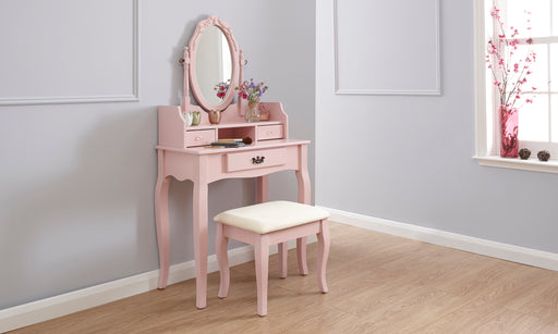 Lumberton Dresser + Stool Dusty Pink