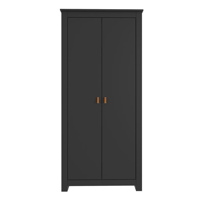Morton Wardrobe with 2 Doors in Black