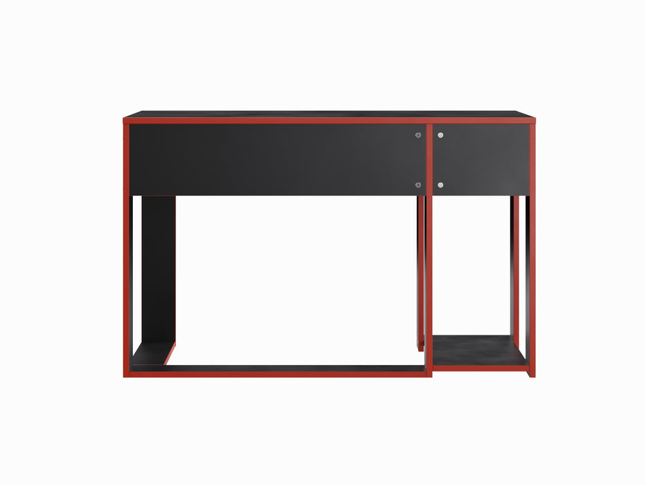 Ryker Gaming Desk Table, Black With Red Trim