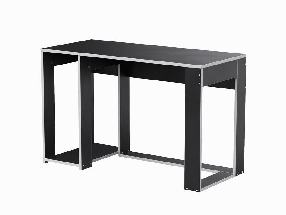 Ryker Gaming Desk Table, Black With Grey Trim