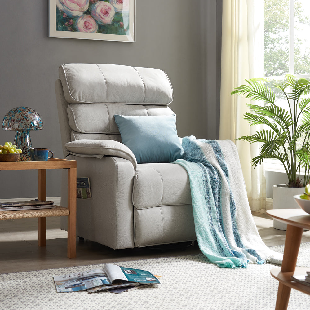 Blair Electric Recliner Lift And Tilt Riser Armchair Air Leather, Ligh