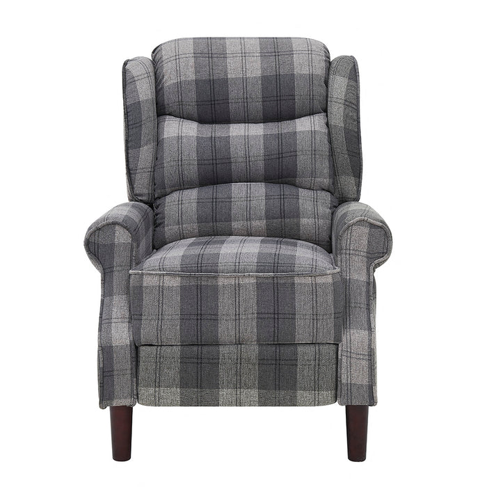 Nairn Tartan Recliner Chair, Grey