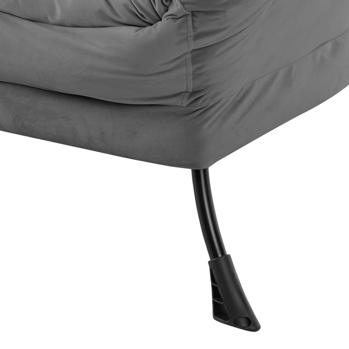 Mellow Lazy Chair, Grey Velvet
