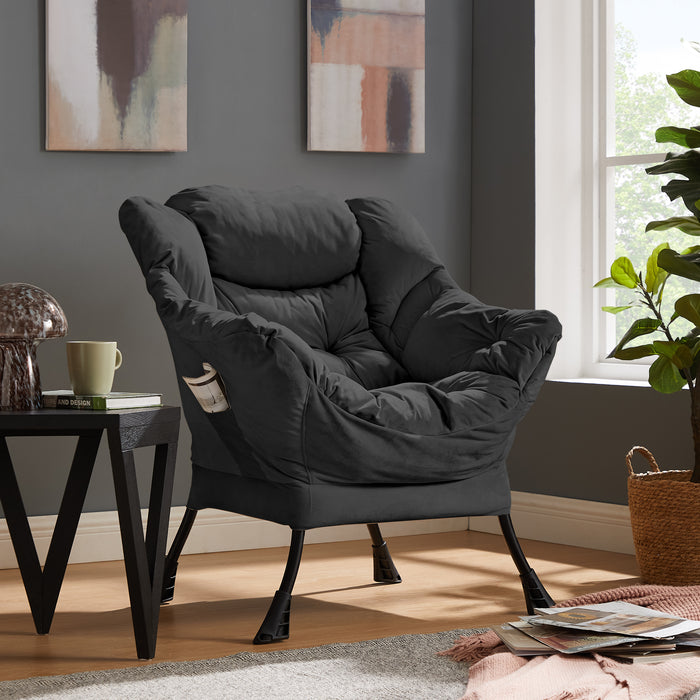 Mellow Lazy Chair, Black Velvet