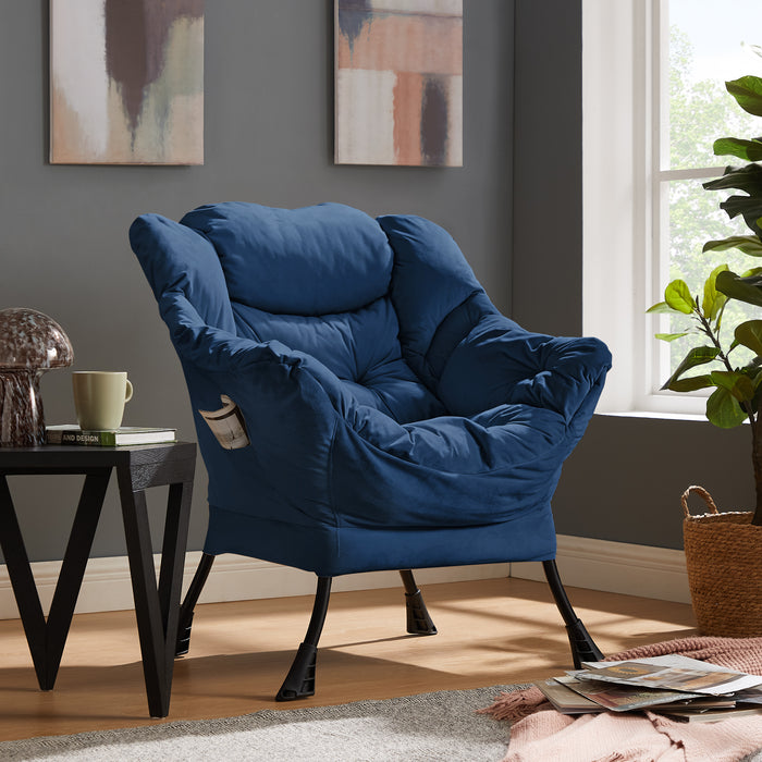 Mellow Lazy Chair, Blue Velvet