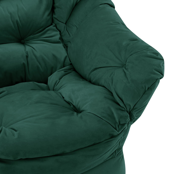 Mellow Lazy Chair, Green Velvet