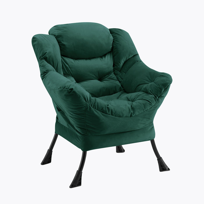 Mellow Lazy Chair, Green Velvet