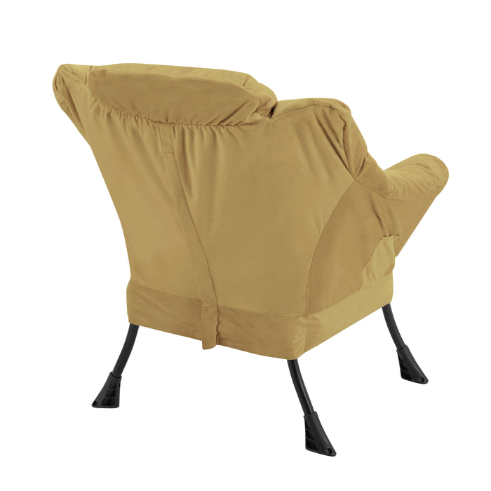 Mellow Lazy Chair, Yellow Velvet