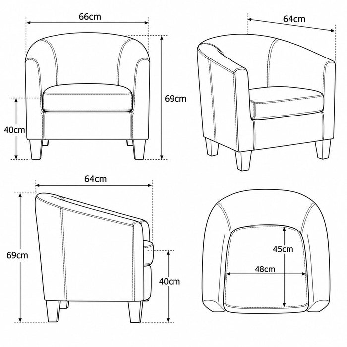 Canberra Accent Tub Chair, Mustard fabric