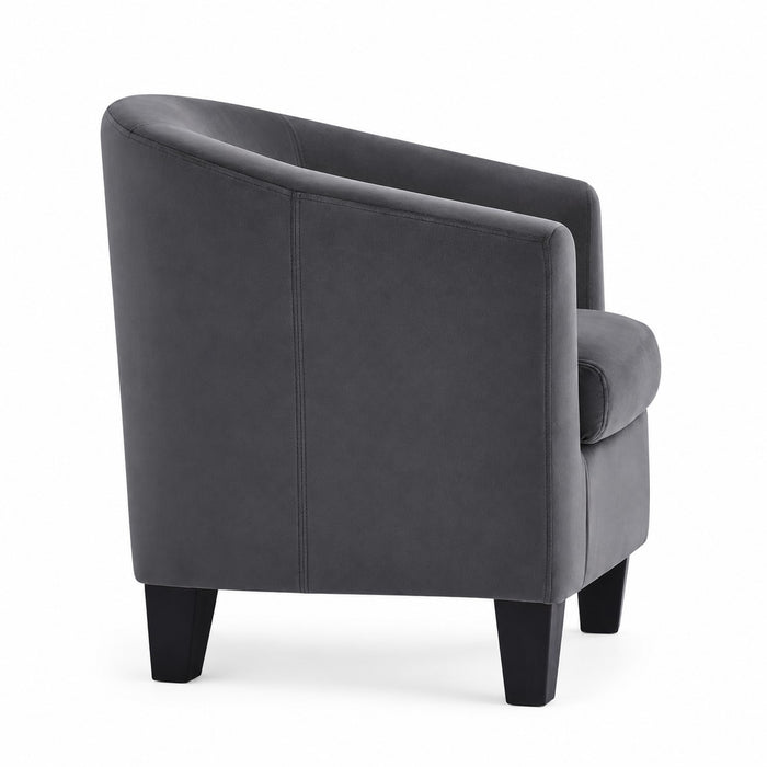 Canberra Accent Tub Chair, Dark Grey Velvet