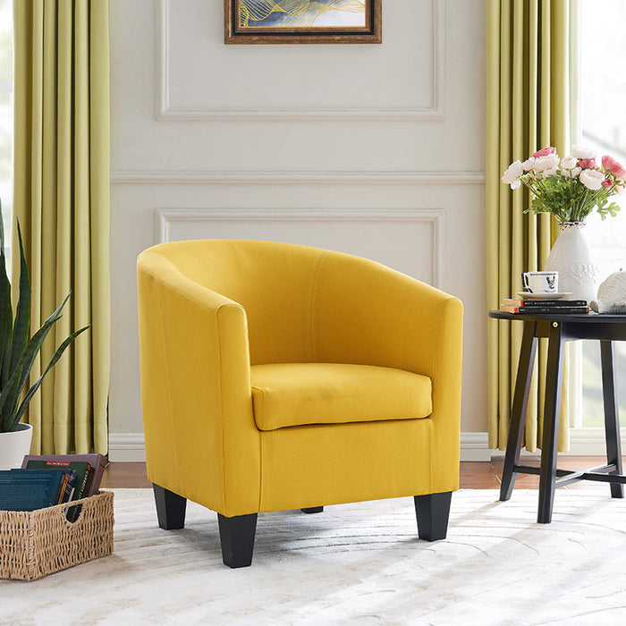 Canberra Accent Tub Chair, Mustard fabric