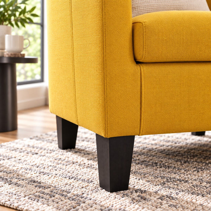 Canberra Accent Tub Chair, Mustard fabric