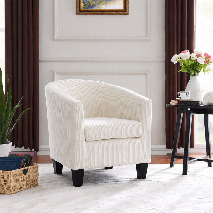 Canberra Accent Tub Chair, Beige Cord