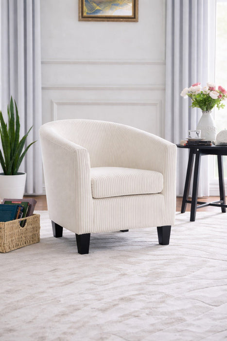 Canberra Accent Tub Chair, Beige Cord