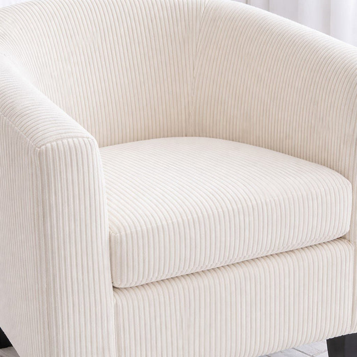 Canberra Accent Tub Chair, Beige Cord