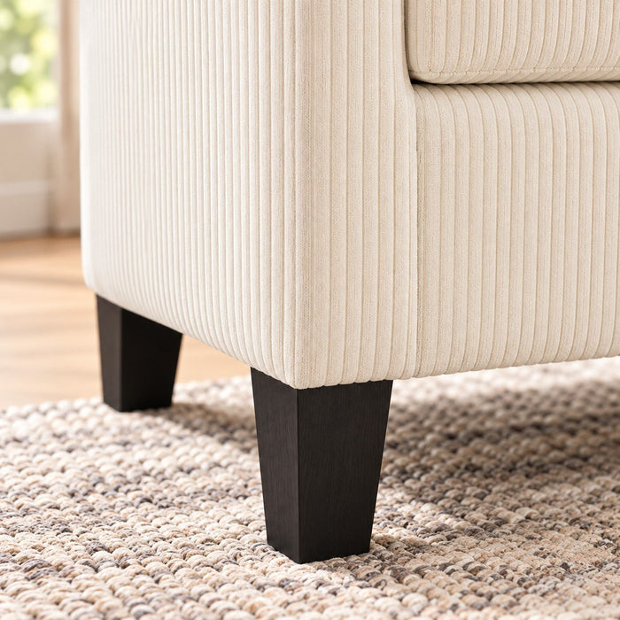 Canberra Accent Tub Chair, Beige Cord
