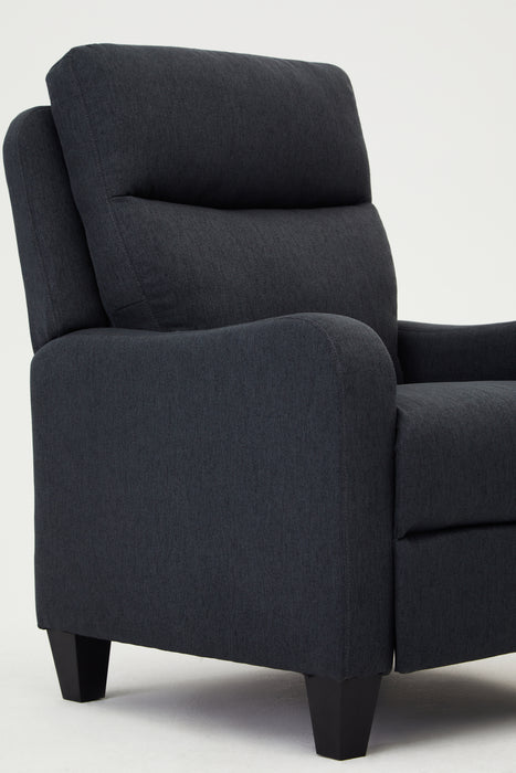 Lennox High Back Recliner Armchair Dark Grey Fabric Sofa