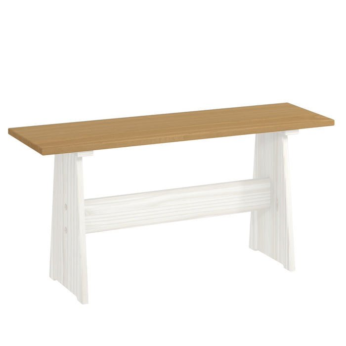 Logan Dining Table With 2 Bench Set Kitchen Diner Bench Set Solid Pine, White