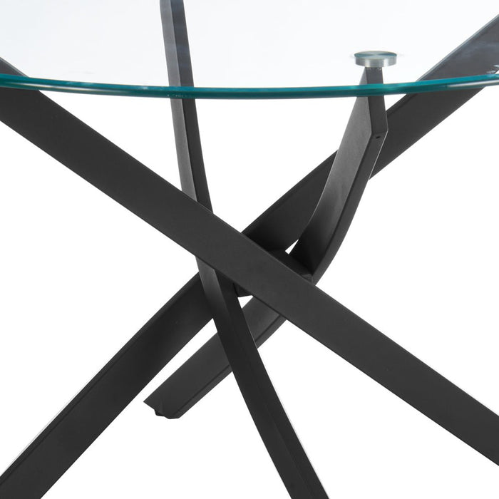 Livorno 6 Seater Round Glass Dining Table & Chairs