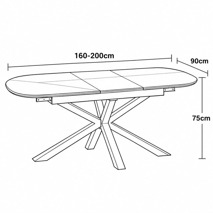 Verona 6-8 Seater Extending Ceramic Sintered Stone Dining Table & Chairs