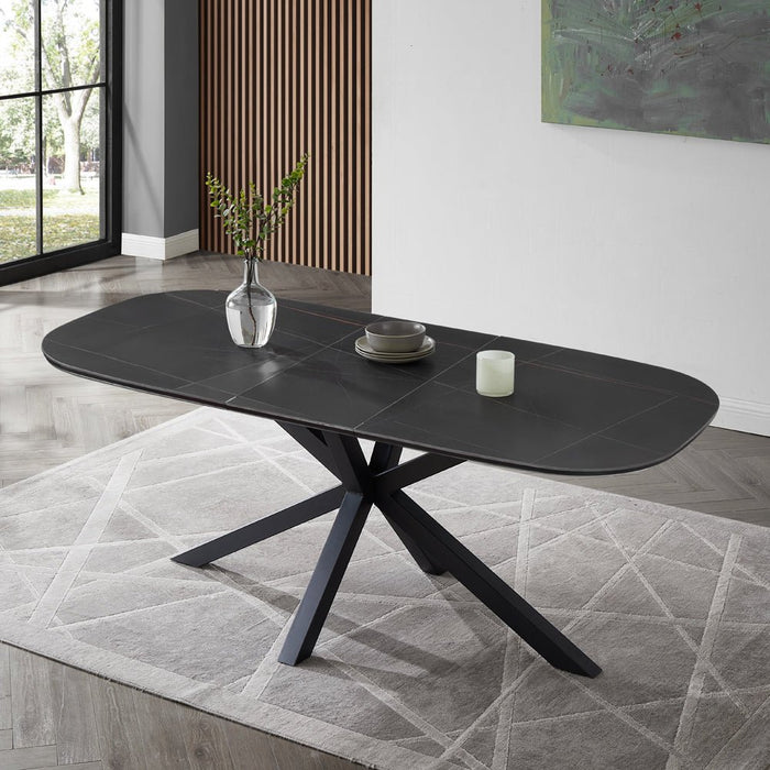 Verona 6-8 Seater Extending Ceramic Sintered Stone Dining Table & Chairs