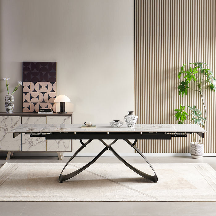 Bergamo 8-10 Seater Extending Sintered Stone Dining Table & Chairs