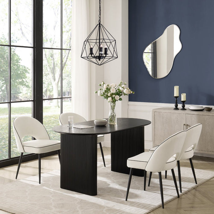 Tokyo 4 Seater Oval Wooden Dining Table & Chairs