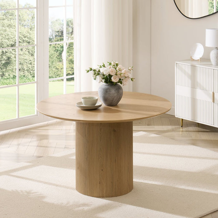 Tokyo 4 Seater Round Wooden Dining Table & Chairs