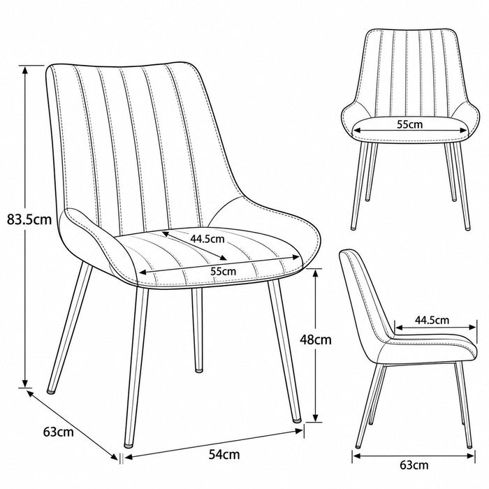 Tokyo 4 Seater Round Wooden Dining Table & Chairs