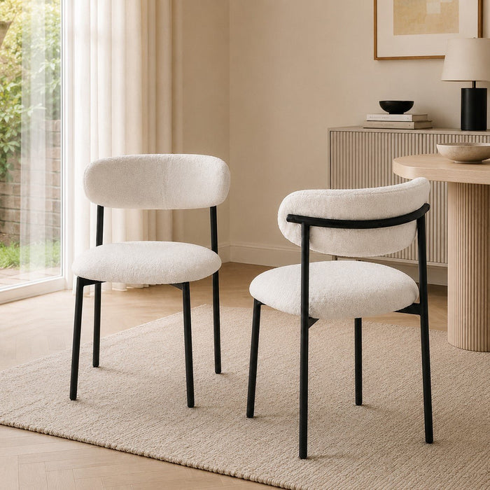 Livorno 6 Seater Round Glass Dining Table & Chairs