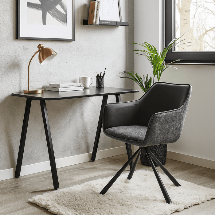 Porto Fabric Swivel Office Chair, Grey