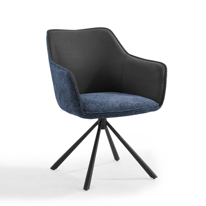 Porto Fabric Swivel Office Chair, Blue/Grey