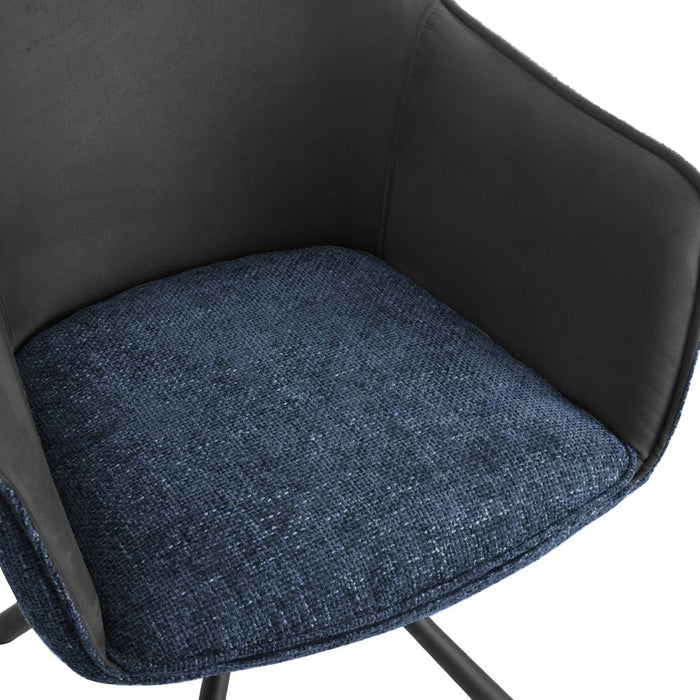 Porto Fabric Swivel Office Chair, Blue/Grey