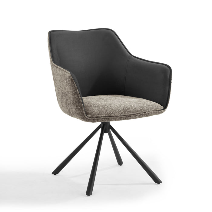 Porto Fabric Swivel Office Chair, Beige/Grey