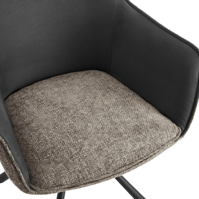 Porto Fabric Swivel Office Chair, Beige/Grey