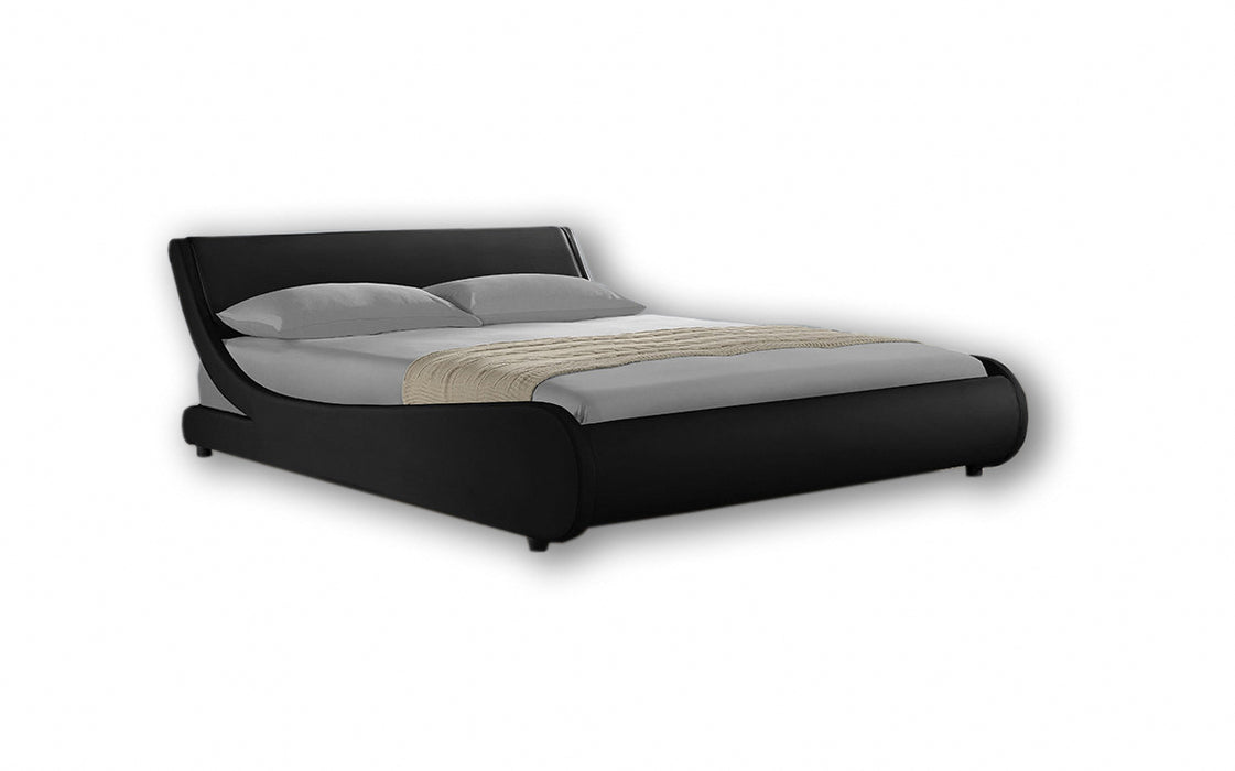 Galactic Leather King Bed Frame, Black