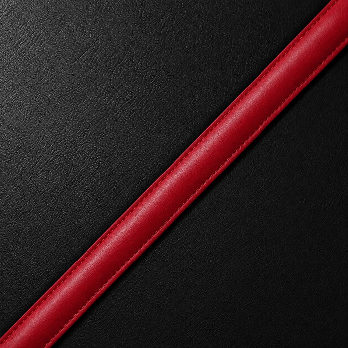 Galactic Leather Double Bed Frame, Black & Red