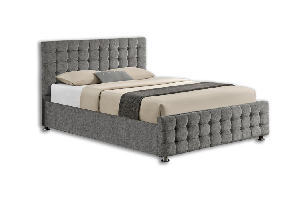 Baratheon Fabric Ottoman Bed Frame Silver Chenille, Double 4FT6