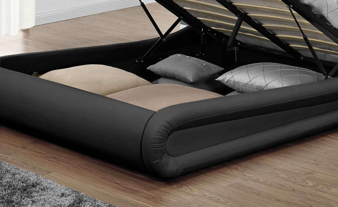Galaxy Double Ottoman Bed, Black