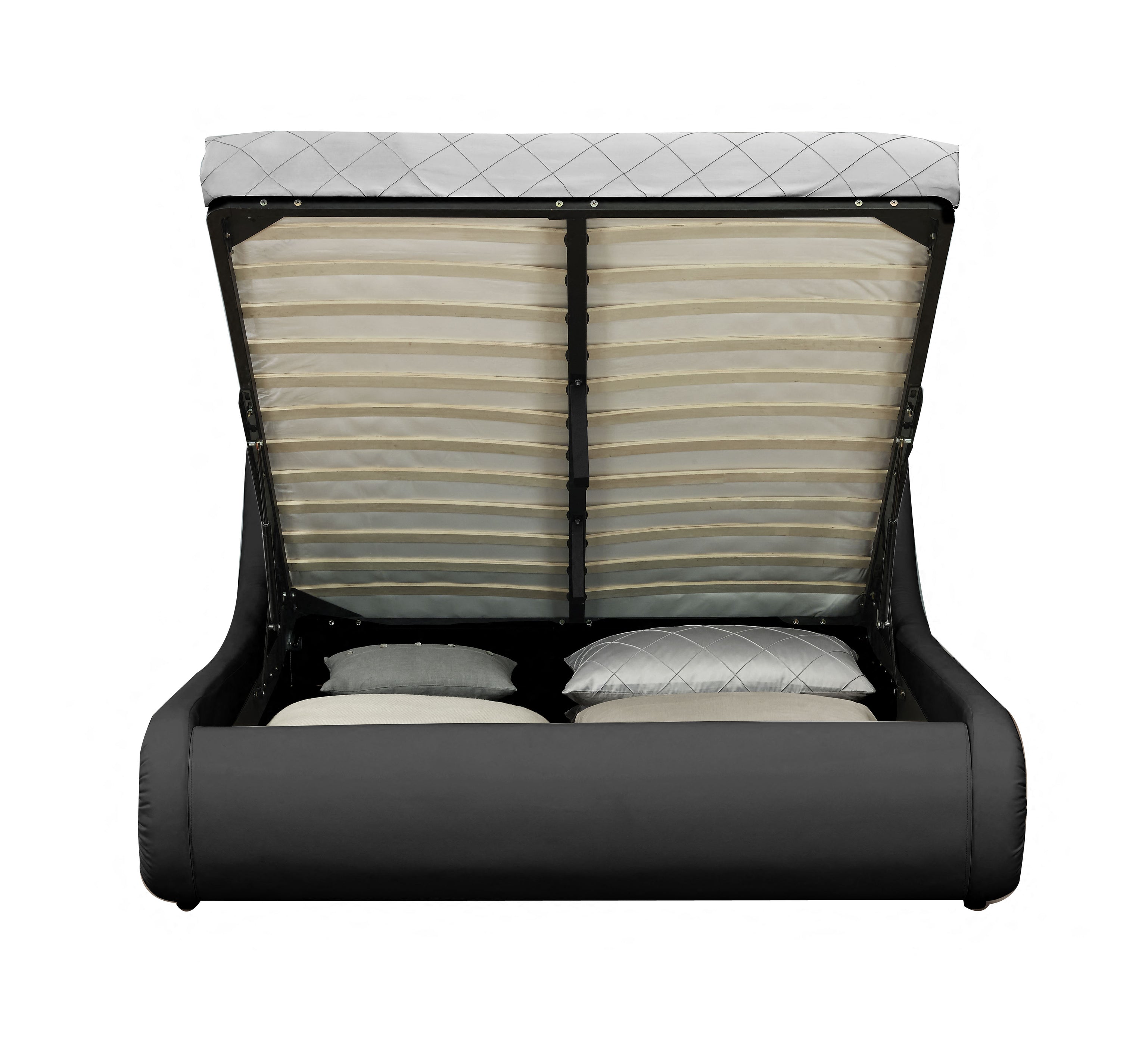 Galaxy Ottoman Double Bed Frame Black Home Detail